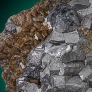 Galena  on Siderite