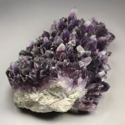 QUARTZ var. AMETHYST, PYRITE