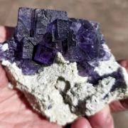 Fluorite on Quartz