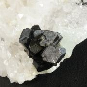 Babingtonite on Quartz with Prehnite