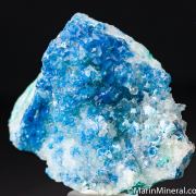 Shattuckite in Quartz