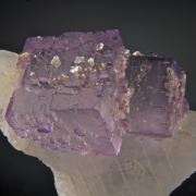 Fluorite on Celestine (stepped cubes)
