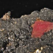 Rhodochrosite with Acanthite, Native Silver, Sphalerite , Chalcopyrite etc.