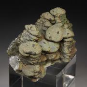 CALCITE - pagoda style, iridescent PYRITE