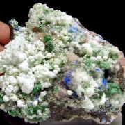 Magnesite, malachite, gypsum, dolomite