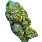 Pyromorphite, malachite