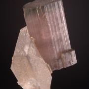 Elbaite on Quartz