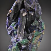 Azurite with minor Malachite