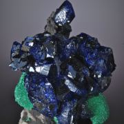 Azurite with Malachite - electric blue