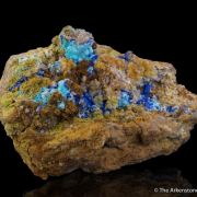 Linarite with Azurite