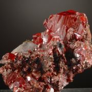 Realgar with Calcite- gemmy crystals