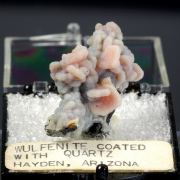 Wulfenite coated with Quartz
