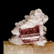 Danburite with Tourmaline and Stilbite