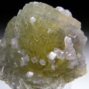 Chabazite on Prehnite with Tanzanite