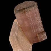Elbaite on Quartz