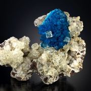 Cavansite with Calcite on Calcite