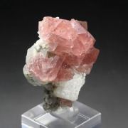 pink FLUORITE, K FELDSPAR var. ADULARIA