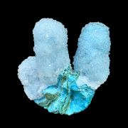 Chrysocolla, quartz, malachite