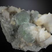 Fluorite on Quartz and Calcite, Ex. Szenics collection
