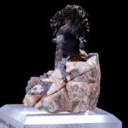 Goethite Spray on Smoky Quartz & Microcline
