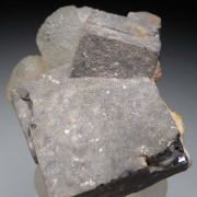 Anglesite on Galena with Fluorite