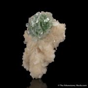 Fluorapophyllite on Stilbite