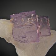Fluorite on Celestine (stepped cubes)
