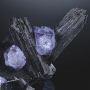 Fluorite on Schorl 