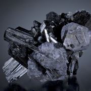 Fluoritre on Schorl and Quartz with Goshenite (Beryl)