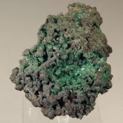 Native Copper (pseudo after Cuprite) w. Malachite and Cuprite