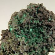 Native Copper (pseudo after Cuprite) w. Malachite and Cuprite