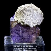 Huge Elmwood Barite Ball on Fluorite