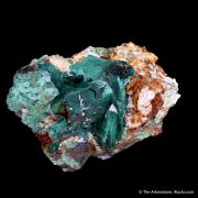 Malachite on Calcite