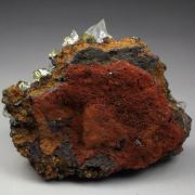 gem ADAMITE, CALCITE