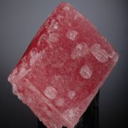 Rhodochrosite - rhomb habit - with Fluorite and Pyrite