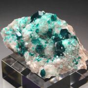 gemmy DIOPTASE, CALCITE