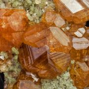 Grossular (variety hessonite) with Diopside