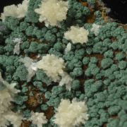 Mimetite with Malachite ps after Cuprite