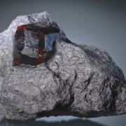 Almandine in schist