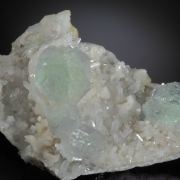 Fluorite on Quartz and Calcite, Ex. Szenics collection