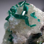 Dioptase on Quartz