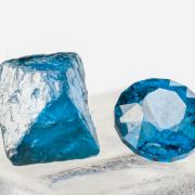 Gahnite rough and cut