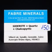 Siderite with Quartz and Chalcopyrite