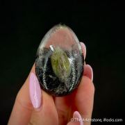 Titanite (Sphene) in Quartz cabochon (211.24 ct)