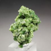 gem GARNET var. GROSSULAR with GREEN CHROMIAN PHANTOMS, DIOPSIDE