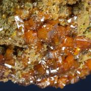 Wulfenite with Descloizite, Mottramite?