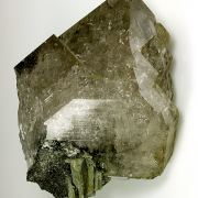 Quartz (smoky) with Pyrite