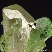 Tsavorite on Diopside