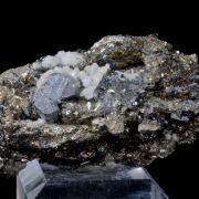 Bournonite on Pyrite with Quartz