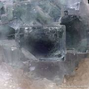 Fluorite with Sphalerite, on Quartz